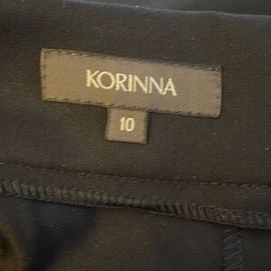 1622-Korinna size 10 navy blue slacks 
Measurements in‎ pictures